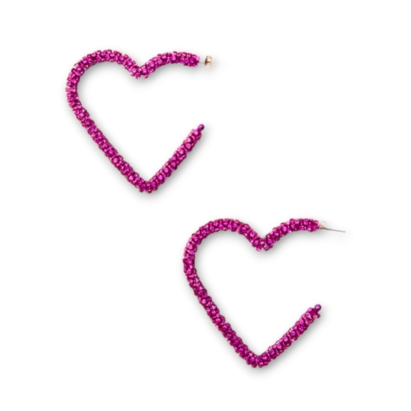 Zara Jewelry - ZARA Heart Earrings with Rhinestones